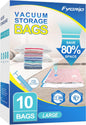Fygrip 80% Space Saver Vacuum Storage Bags with Hand Pump, 10 Medium