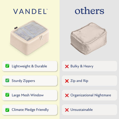 Vandel TSA-Friendly Packing Cubes for Carry On, Mesh Suitcase Organizer Bag