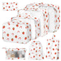 8 Set Packing Cubes for Suitcases,Suitcase Organizer with Shoe,Cosmetics,Clothing, and Accessories Bags for Travel Luggage Organizer Women Men(Pink Bows)