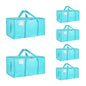 Moving Bags Extra Large 8 Pack - Heavy Duty Storage Totes with Wrap-Around Handles & Reinforced Zippers - Foldable Moving Box Alternative, Water-Resistant for Dorm, Closet & Under Bed Storage (Clear)