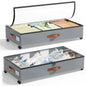LAMU Under Bed Storage with Wheels, 2Pack Underbed Storage Containers,Black