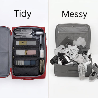 Hanging Travel Organizer with Hook, Packing Cubes for Suitcase.