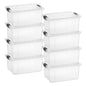 Superio 13.7 Quart Clear Plastic Storage Bin with Lid, Stackable Organizer Box, BPA-Free Storage Container for Home, Garage, School & Office, 1 Pack