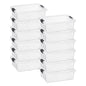 Superio 13.7 Quart Clear Plastic Storage Bin with Lid, Stackable Organizer Box, BPA-Free Storage Container for Home, Garage, School & Office, 1 Pack