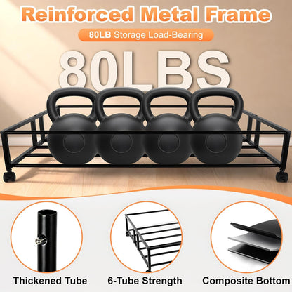 92L Extra Large Under Bed Storage with Wheels, 39.4" Extra Long Storage Box