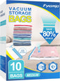 Fygrip 80% Space Saver Vacuum Storage Bags with Hand Pump, 10 Medium