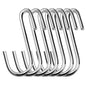30 Pack 2.4 inches Heavy Duty S Hooks for Hanging, Pan Pot Holder Wire Shelves Rack Hooks for Hanging, S Shaped Hanger Metal Hooks for Kitchen Pots Utensils Jeans Clothes Bags Hats Towels Plants