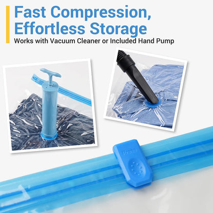 Fygrip 80% Space Saver Vacuum Storage Bags with Hand Pump, 10 Medium