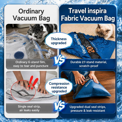 Oxford Fabric Vacuum Storage Bags for Travel, Tear & Scratch Resistant
