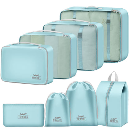 Packing Cubes for Travel - 8 Set Luggage Organizer Bags for Family, Mesh Breathable Packing Cubes for Suitcases Durable Travel Essentials Bags Set
