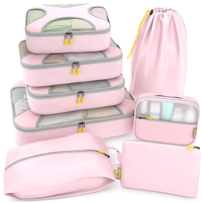 Shacke 5 Set Packing Cubes for Travel with Laundry Bag (Green Grass)