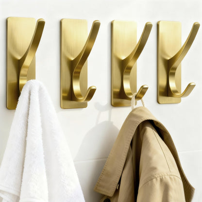 pickpiff White Self-Adhesive Hook, 13LB Hanger for Coat/Towel, 6 Pack