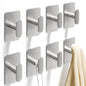 pickpiff Adhesive Towel Hooks: 20LB Extra Strong Wall Hanger, White 4 Pack
