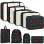 9 Set Packing Cubes for Travel Essentials - Lightweight Carry-On Luggage Organizer Bags with Shoe, Clothes & Laundry Bags for Airplane, Family & Business Travel, Leopard print