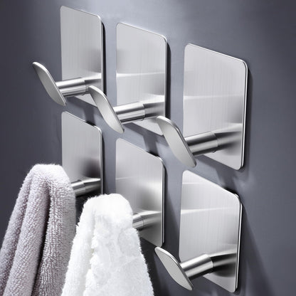 DELITON 26lb Heavy Duty Adhesive Towel Hooks, No-Damage 4 Pack Matte Black