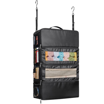 Suitcase Organizer, Hanging Travel Luggage Organizer Shelves Carry On Bag