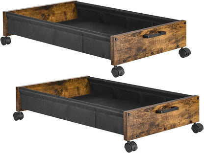 Wooden Under Bed Storage Drawer with Wheels for Space-Saving Storage