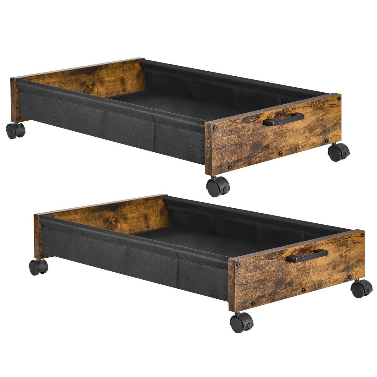 Wooden Under Bed Storage Drawer with Wheels for Space-Saving Storage