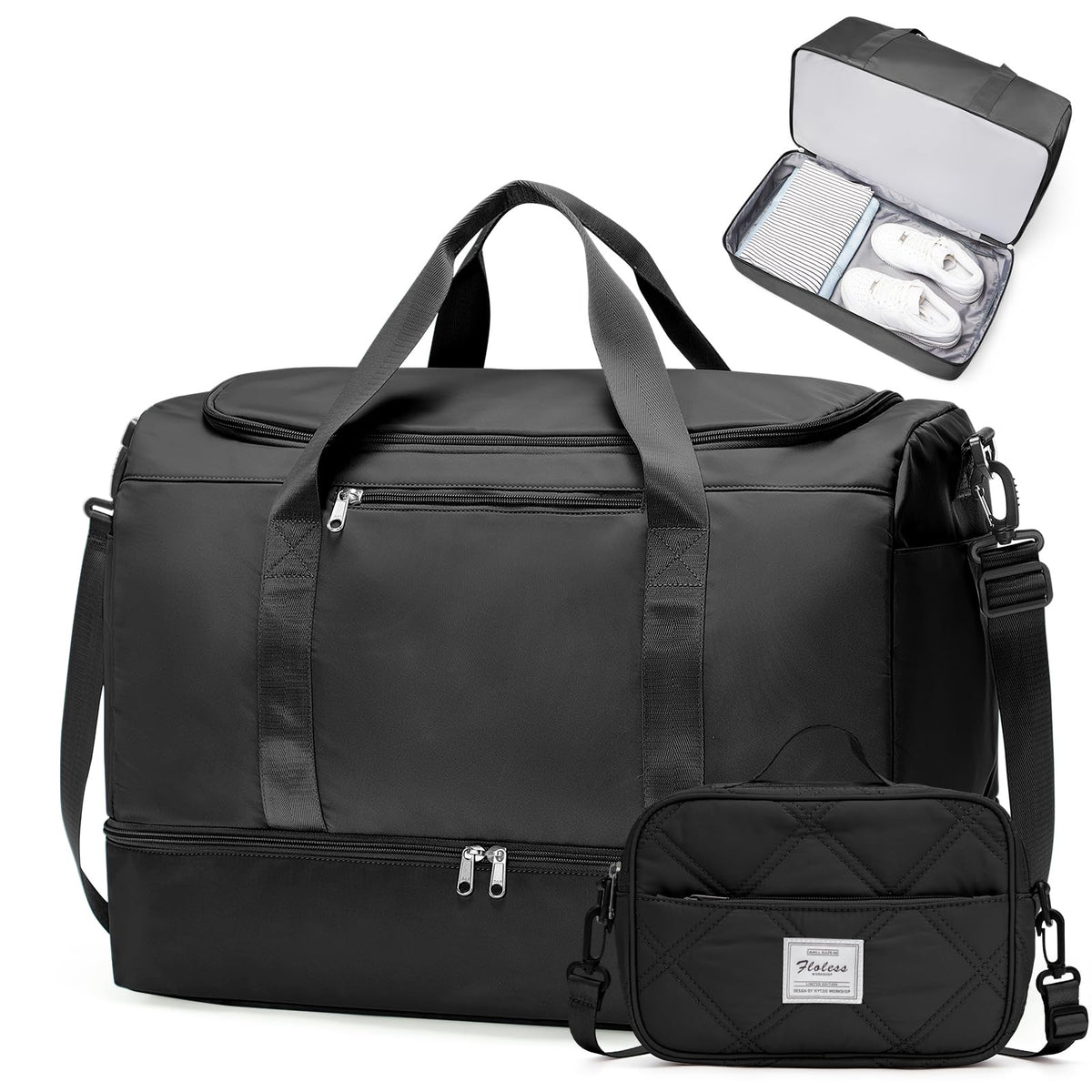 Extra Large Travel Duffel Bag, Carry-On Weekender Bags for Women Travel
