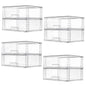 Vtopmart 2 Pack Large Clear Stackable Plastic Storage Drawers for Closet
