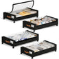 Yecaye 60L Under Bed Storage with Wheels, 2 Pack, Black