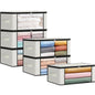 Fab totes 6 Pack Storage Bags for Clothes Blanket Storage Bins with Lids