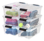 IRIS USA 6-Pack 54 Quart Storage Bins with Lids, Clear