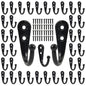 POZEAN Wall Hooks for Hanging, 40 Pack Black Small Coat Hooks with 80 Screws, Heavy Duty Single Prong Wall Hooks for Keys, Cups,Towels,Bag and More