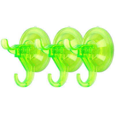 Antimbee 3 Pack Suction Cup Hooks, Clear Suction Cup Hanger, Removable Small Suction Cups for Shower, Bathroom, Glass, Door, Windows, Kitchen-Max Hanging up to 11 lbs on Smooth Surface
