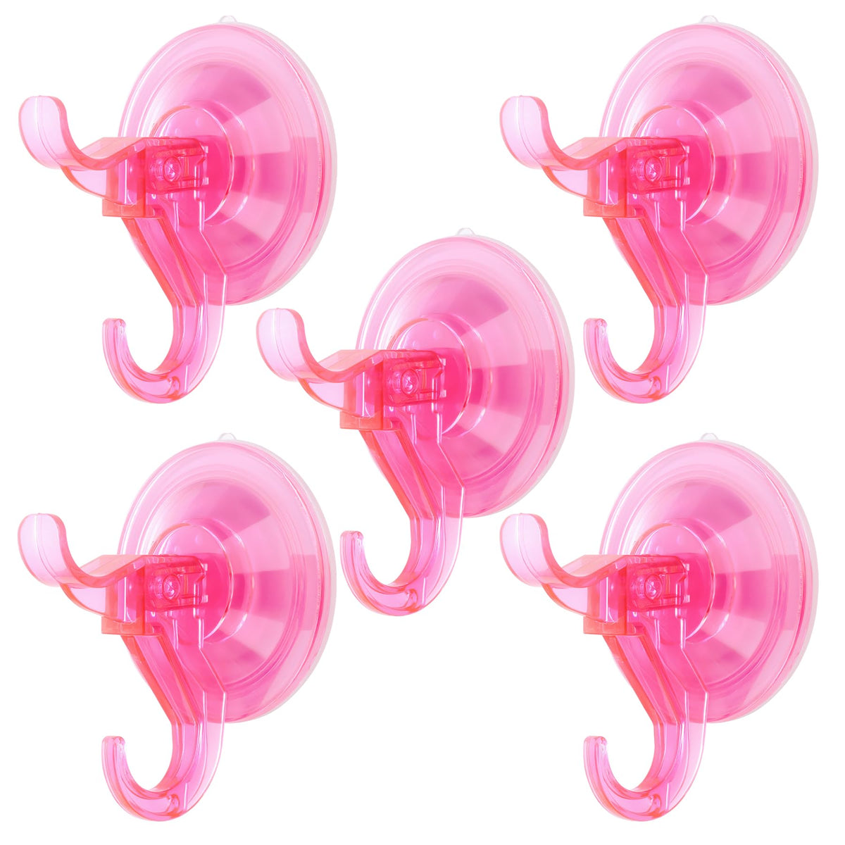 Antimbee 3 Pack Suction Cup Hooks, Clear Suction Cup Hanger, Removable Small Suction Cups for Shower, Bathroom, Glass, Door, Windows, Kitchen-Max Hanging up to 11 lbs on Smooth Surface