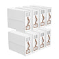 8 Pack Foldable Bed Sheets Set Organizers and Storage(King & Queen Size),Linen Fabric Closet Organizers with Window,Folding Bedding Storage Box for Bedsheets and Pillow Cube Organizer-Beige