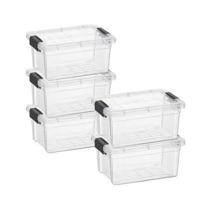 Superio 13.7 Quart Clear Plastic Storage Bin with Lid, Stackable Organizer Box, BPA-Free Storage Container for Home, Garage, School & Office, 1 Pack
