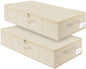punemi 6 in Tall Under Bed Storage Containers with Lids, 2 Pack, Grey