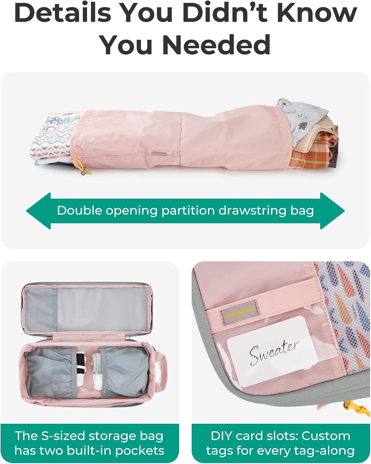 BAGSMART Compression Packing Cubes for Travel Essentials