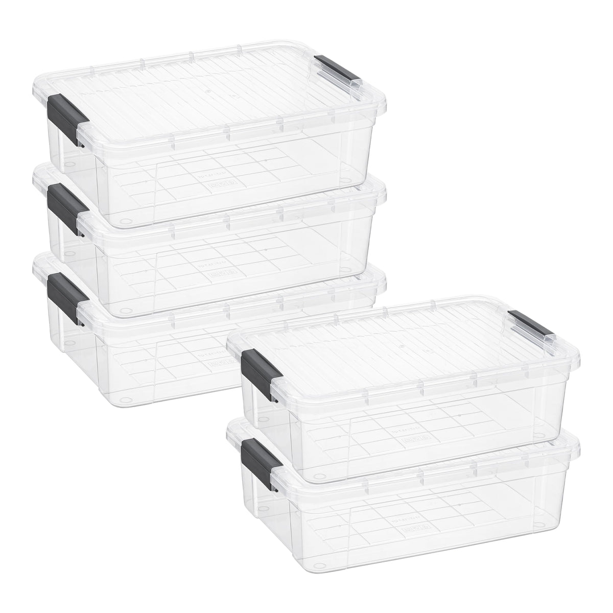 Superio 13.7 Quart Clear Plastic Storage Bin with Lid, Stackable Organizer Box, BPA-Free Storage Container for Home, Garage, School & Office, 1 Pack