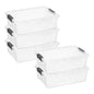 Superio 13.7 Quart Clear Plastic Storage Bin with Lid, Stackable Organizer Box, BPA-Free Storage Container for Home, Garage, School & Office, 1 Pack