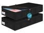 3-in Low Profile Under Bed Storage, No Structure, 2-Pack, Gray