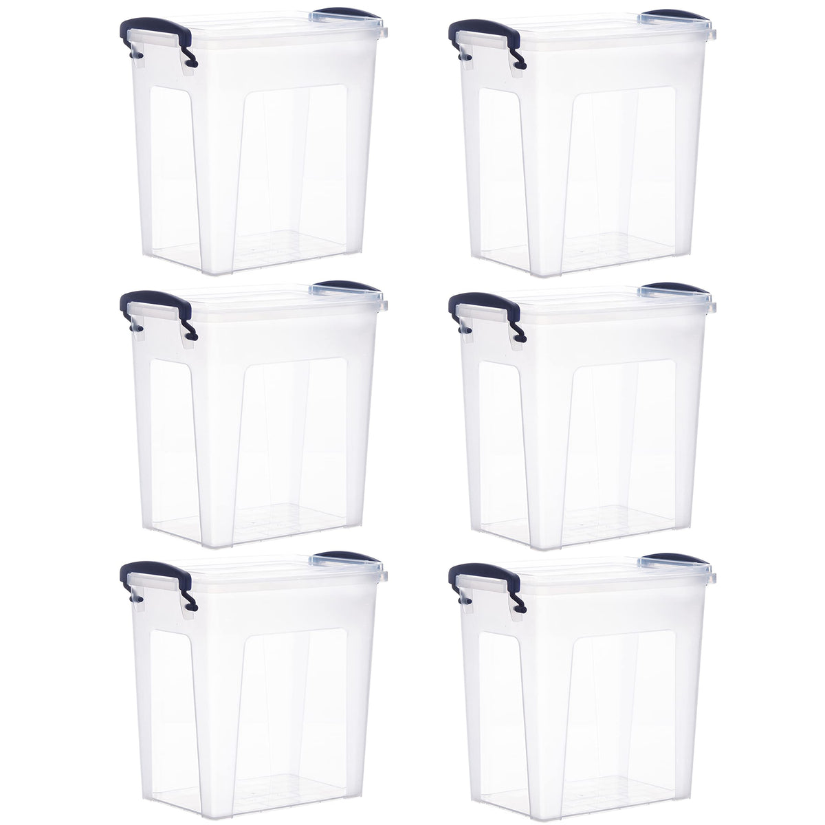 Superio 13.7 Quart Clear Plastic Storage Bin with Lid, Stackable Organizer Box, BPA-Free Storage Container for Home, Garage, School & Office, 1 Pack