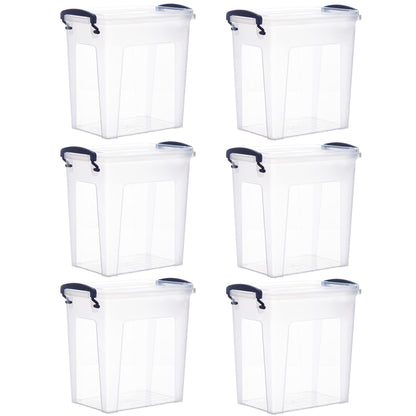 Superio 13.7 Quart Clear Plastic Storage Bin with Lid, Stackable Organizer Box, BPA-Free Storage Container for Home, Garage, School & Office, 1 Pack