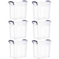 Superio 13.7 Quart Clear Plastic Storage Bin with Lid, Stackable Organizer Box, BPA-Free Storage Container for Home, Garage, School & Office, 1 Pack