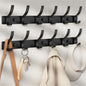 Optish Coat Rack Wall Mount, Wall Hooks for Hanging, Entry Coat Hooks Coat Hanger, Hat Rack Holder for Wall, Key Holder Purse Racks, Towel Rack for Bathrooms (2 Pack, Black)