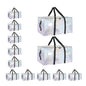 Moving Bags Extra Large 8 Pack - Heavy Duty Storage Totes with Wrap-Around Handles & Reinforced Zippers - Foldable Moving Box Alternative, Water-Resistant for Dorm, Closet & Under Bed Storage (Clear)