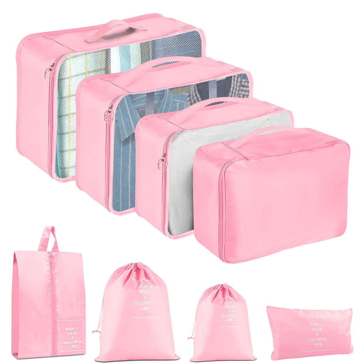Packing Cubes for Travel 8 Set Luggage Organizer Bags