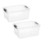 Superio 13.7 Quart Clear Plastic Storage Bin with Lid, Stackable Organizer Box, BPA-Free Storage Container for Home, Garage, School & Office, 1 Pack