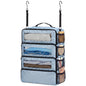 Hanging Suitcase Organizer Travel Black 4 Layer Clothes Shelves