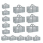 Moving Bags Extra Large 8 Pack - Heavy Duty Storage Totes with Wrap-Around Handles & Reinforced Zippers - Foldable Moving Box Alternative, Water-Resistant for Dorm, Closet & Under Bed Storage (Clear)