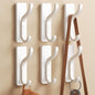 Adhesive Wall Hooks for Towel/Coat,13Lb Strong Stick-On Hooks, Gold 4 Pack