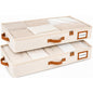 HOMELUX THEORY Under Bed Storage, Low Profile 2pc with Lid, Black