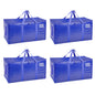 Moving Bags Extra Large 8 Pack - Heavy Duty Storage Totes with Wrap-Around Handles & Reinforced Zippers - Foldable Moving Box Alternative, Water-Resistant for Dorm, Closet & Under Bed Storage (Clear)