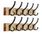 Optish Coat Rack Wall Mount, 16.5 Inches Wood Coat Hooks, Wall Hooks for Hanging, Hat Rack Bag Hanger Key Holder for Wall, Purse Hanger Towel Racks for Bathroom (1Pack, Brown)